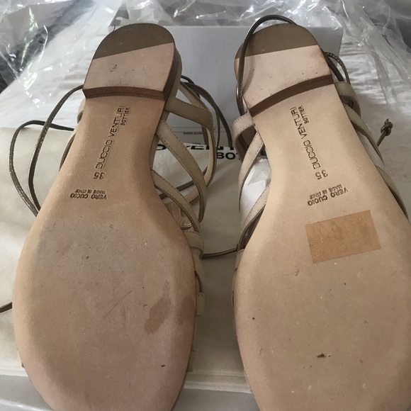 Duccio Venturi Nude Lace Up Sandal Size 35 - Picture 6 of 6